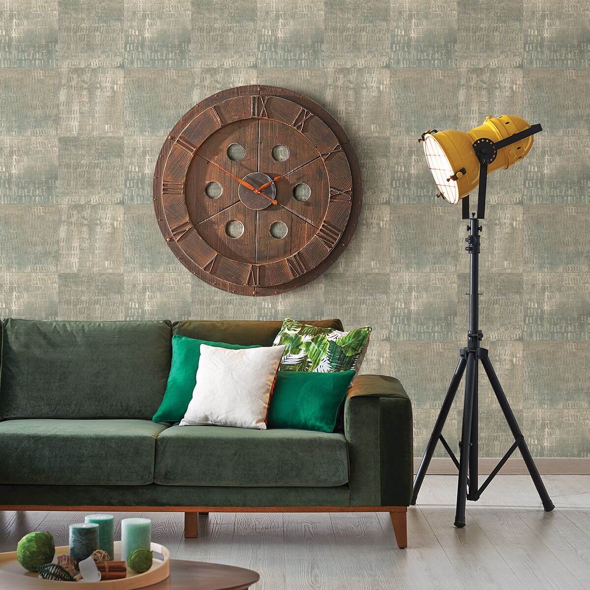 conundrum-sage-faux-metal-wallpaper-york-wallcoverings-2922-25380 - York Wallcoverings Wallpaper