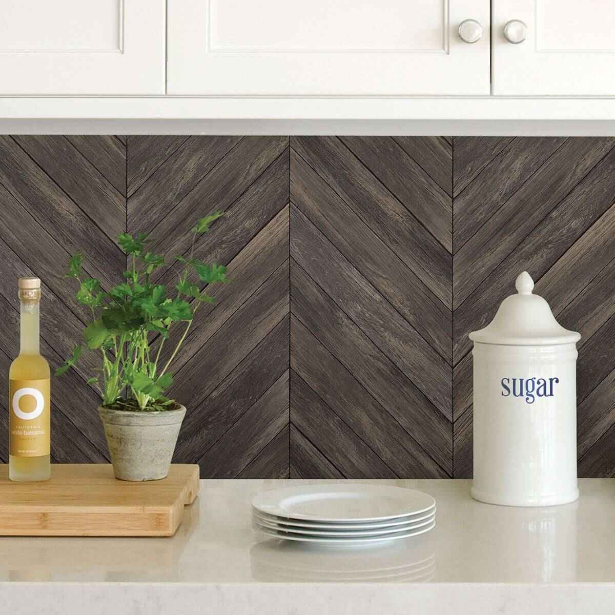 Wildwood Walnut Peel and Stick Wallpaper - York Wallcoverings - NH3064 - York Wallcoverings Wallpaper