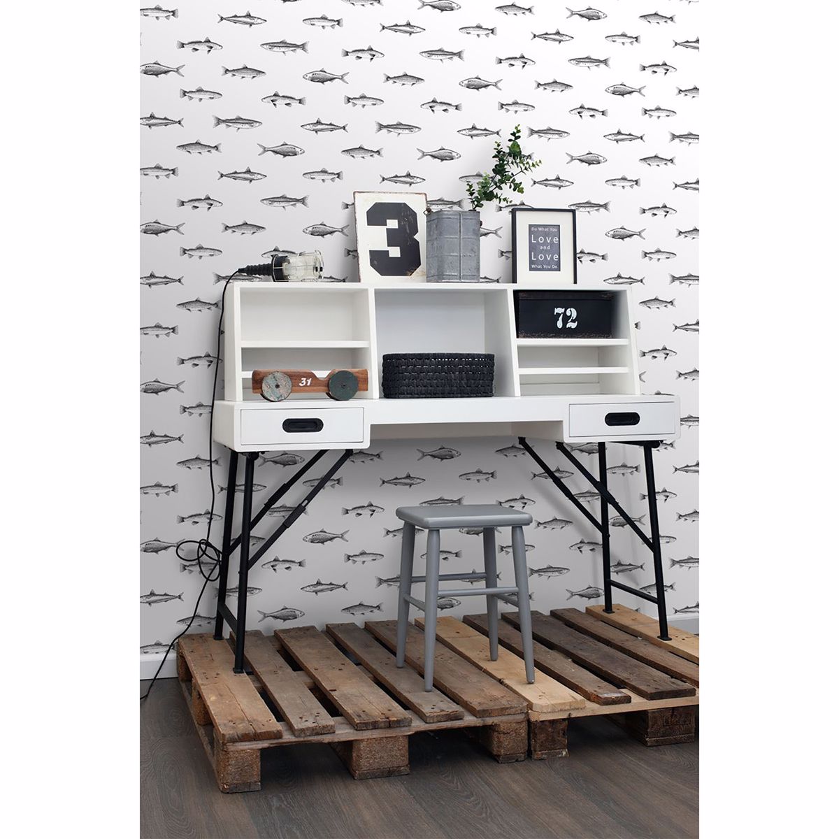 fiyero-off-white-fish-wallpaper-york-wallcoverings-dd138967 - York Wallcoverings Wallpaper
