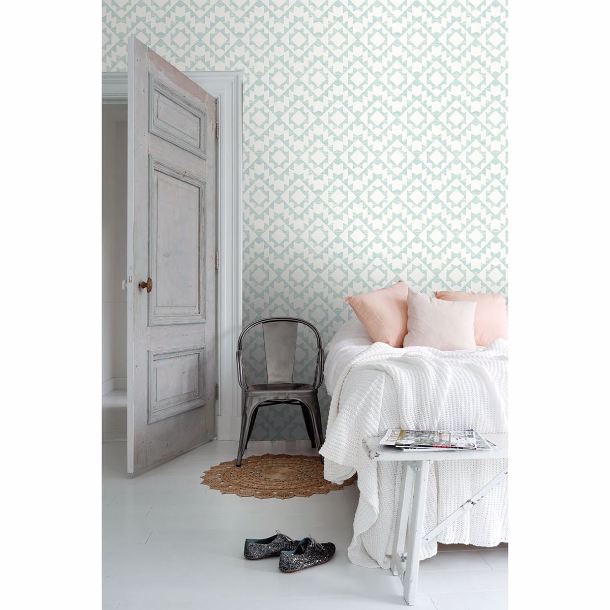 fantine-mint-geometric-wallpaper-york-wallcoverings-dd148674 - York Wallcoverings Wallpaper