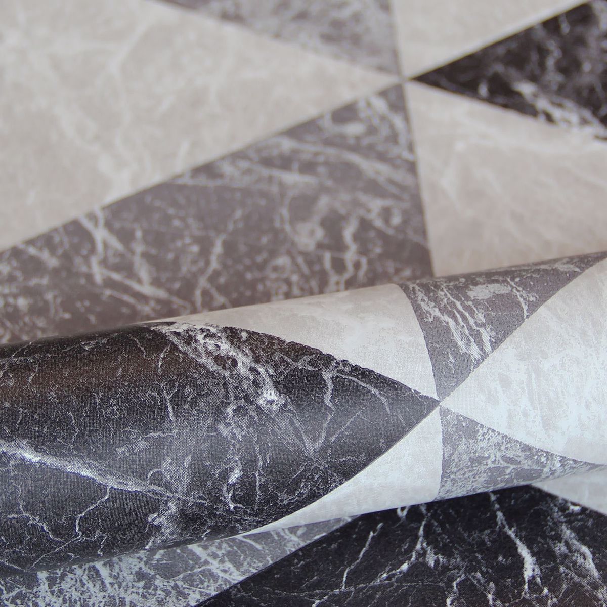 rizzo-black-geometric-stone-wallpaper-york-wallcoverings-dd347318 - York Wallpaper Wallpaper