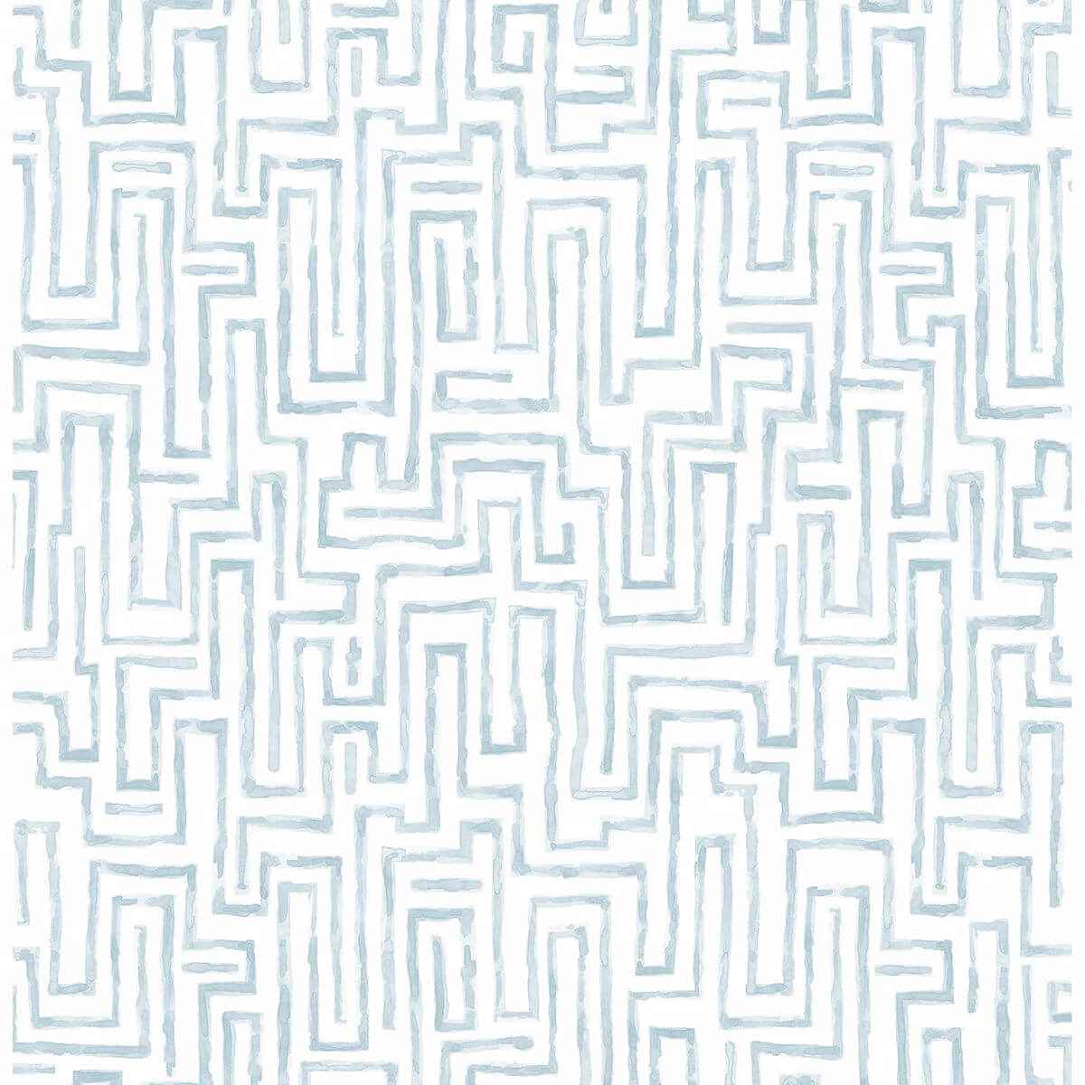 Ramble Blue Geometric Wallpaper - York Wallcoverings - 2861-25701