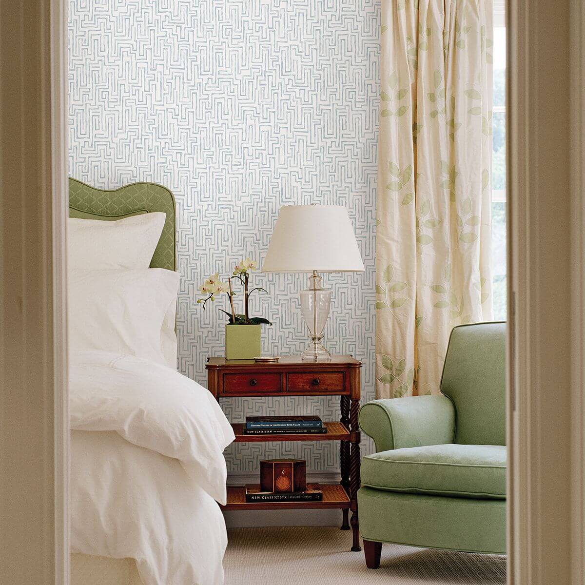ramble-blue-geometric-wallpaper-york-wallcoverings-2861-25701 - York Wallcoverings Wallpaper