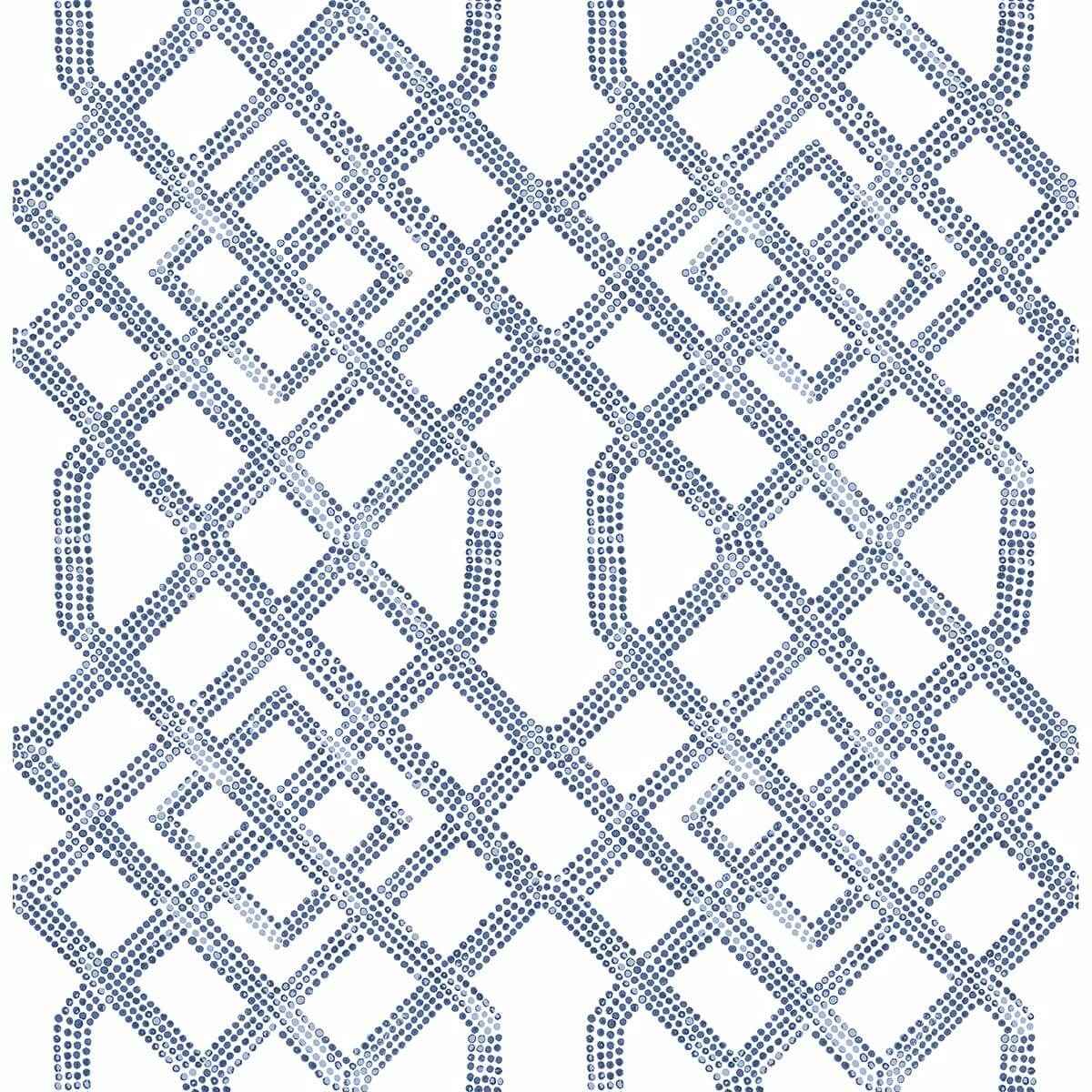 Traverse Blue Trellis Wallpaper - York Wallcoverings - 2861-25708 - York Wallcoverings Wallpaper