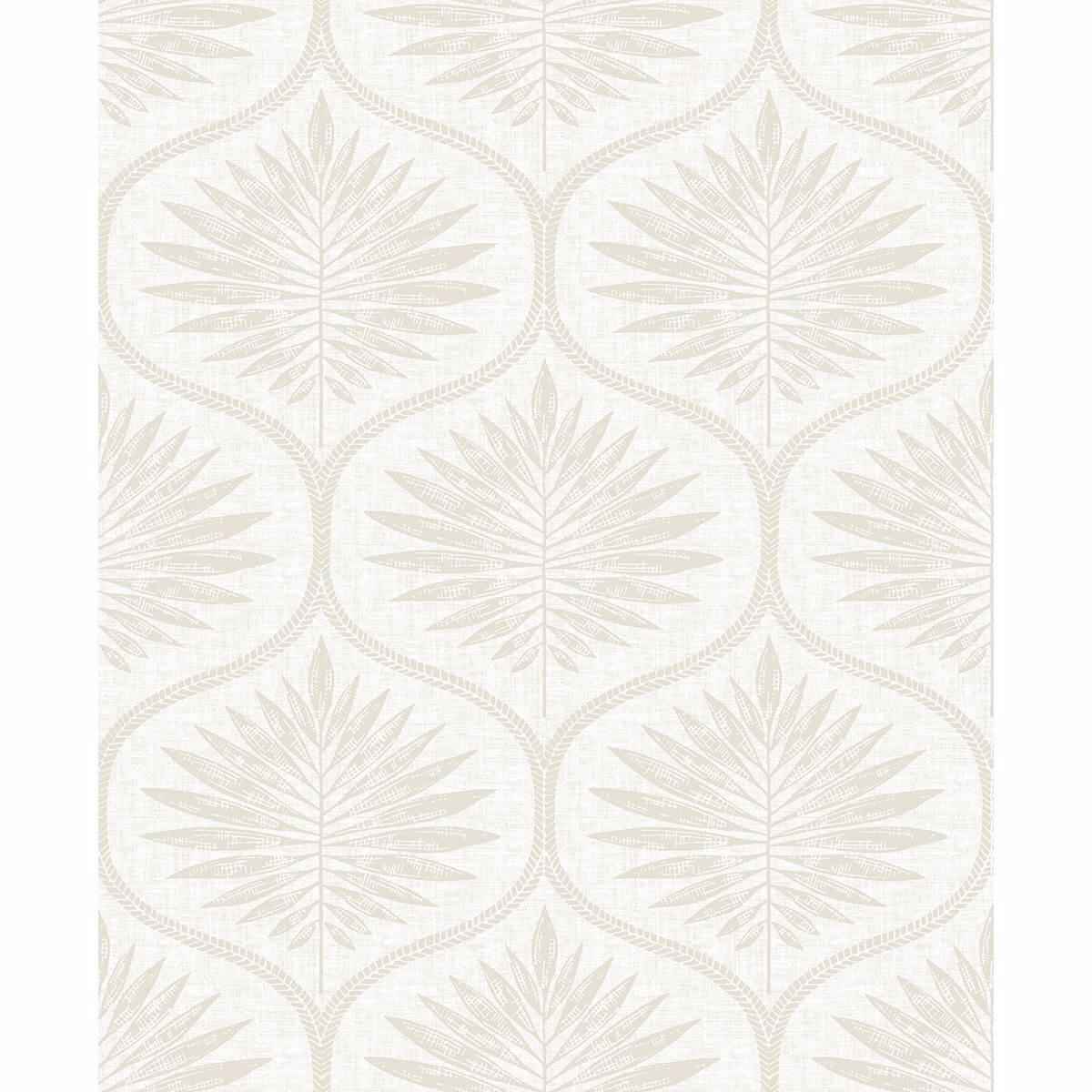 Laurel Bone Ogee Wallpaper - York Wallcoverings - 2861-25722 - York Wallcoverings Wallpaper