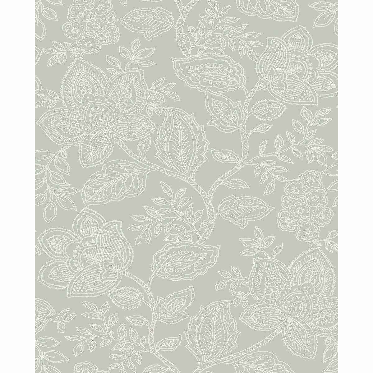 Larkin Sage Floral Wallpaper - York Wallcoverings - 2861-25736 - York Wallcoverings Wallpaper