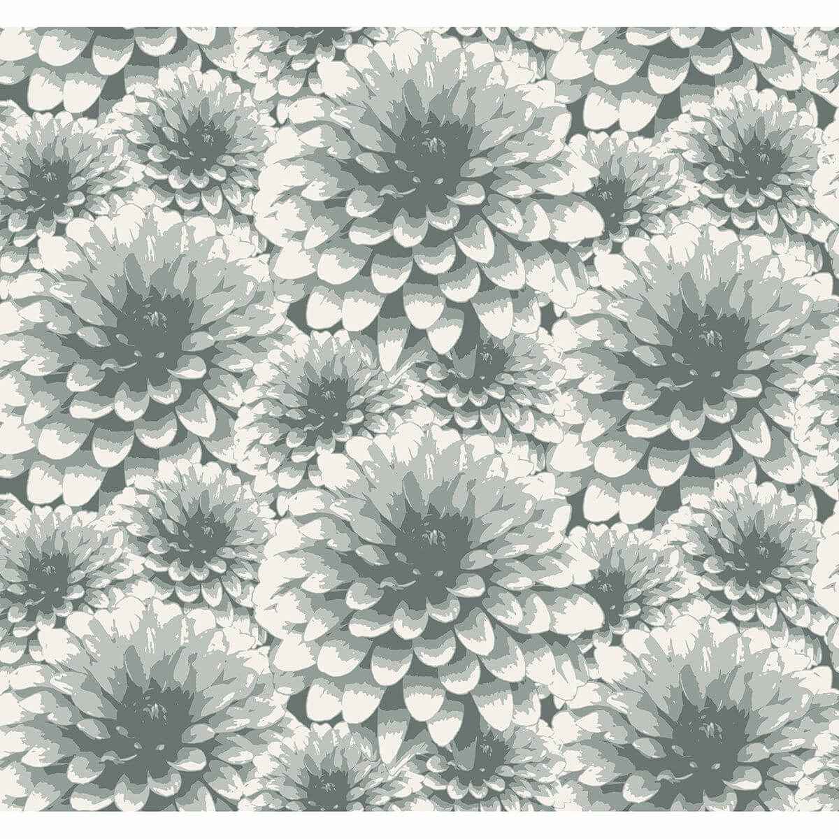 Umbra Teal Floral Wallpaper - York Wallcoverings - 2861-87520 - York Wallcoverings Wallpaper