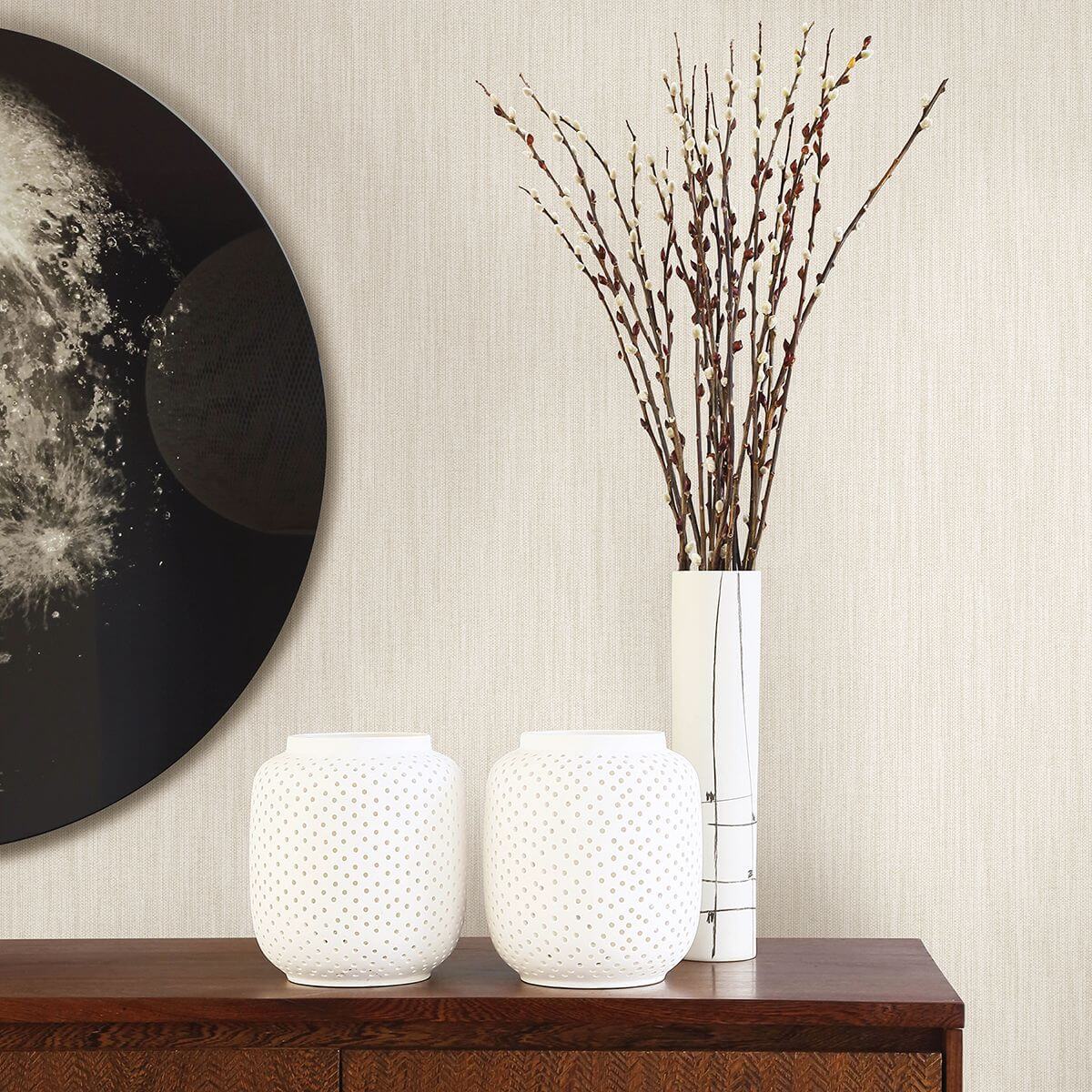 chiniile-off-white-linen-texture-wallpaper-york-wallcoverings-2948-25281 - York Wallpaper Wallpaper