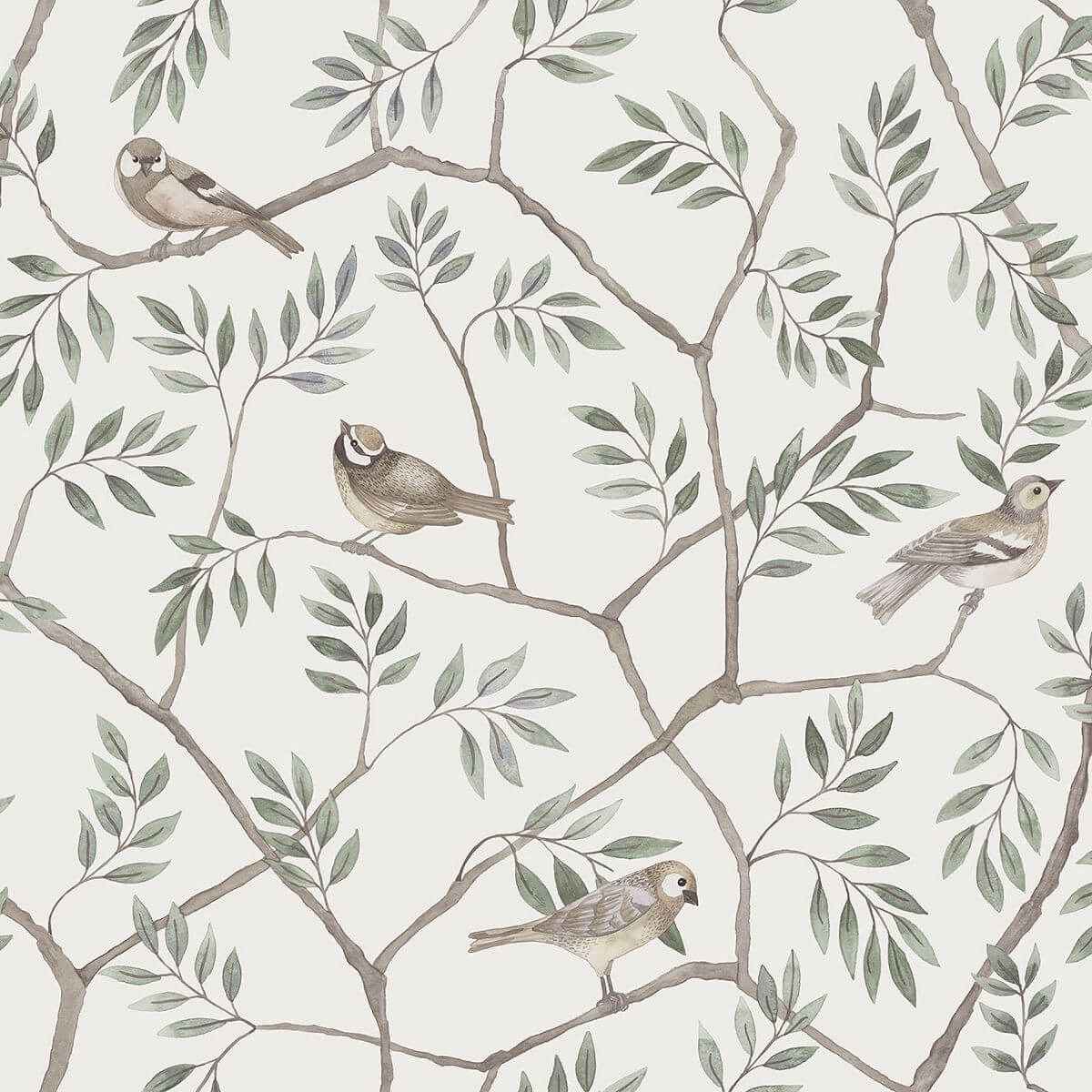 crossbill-off-white-branches-wallpaper-york-wallcoverings-2948-27015 - York Wallcoverings Wallpaper