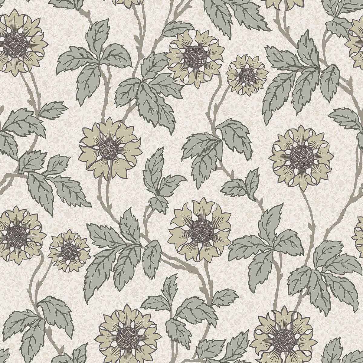 leilani-white-floral-wallpaper-york-wallcoverings-2948-28020 - York Wallcoverings Wallpaper
