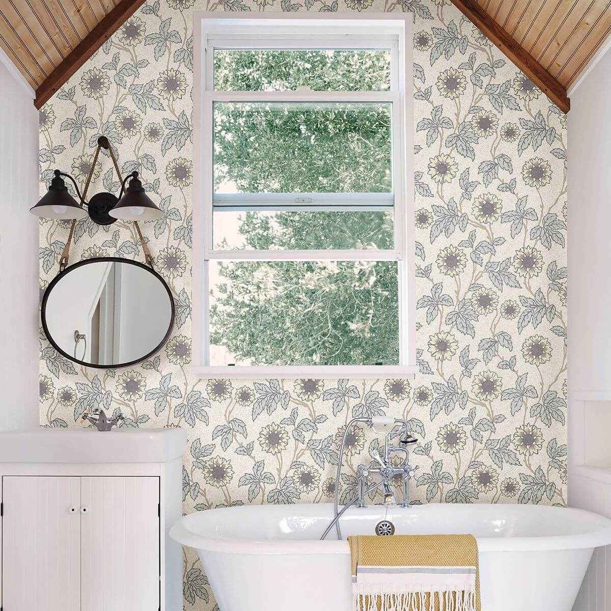 leilani-white-floral-wallpaper-york-wallcoverings-2948-28020 - York Wallcoverings Wallpaper