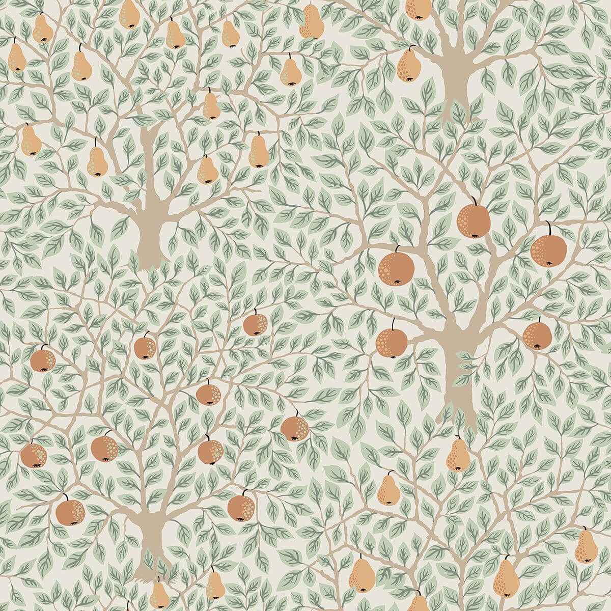 Pomona Multicolor Fruit Tree Wallpaper - York Wallcoverings - 2948-33011 - York Wallcoverings Wallpaper