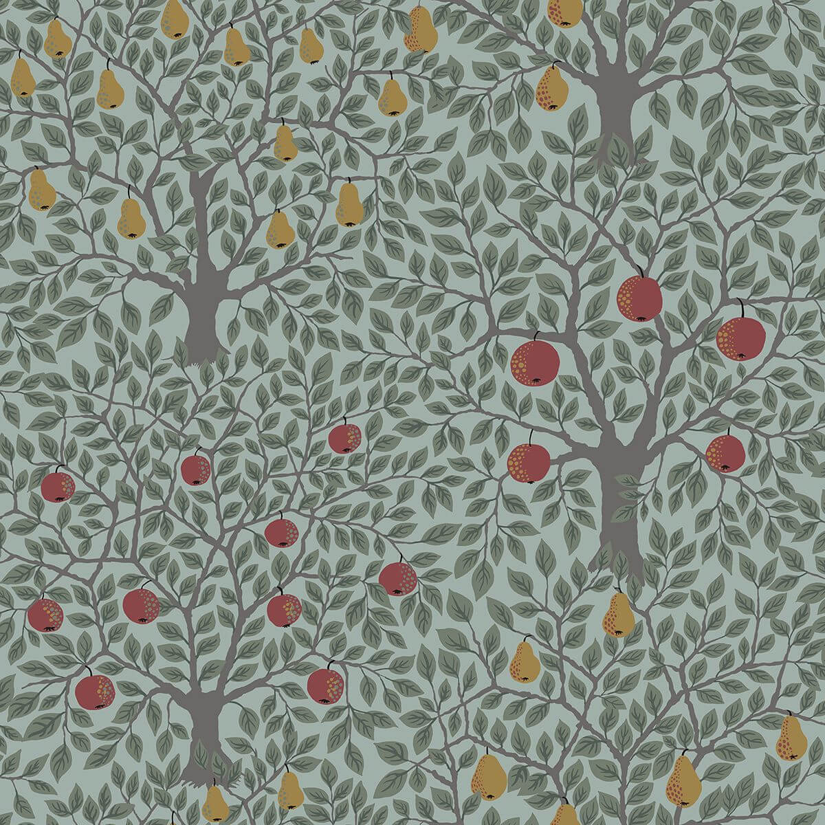 Pomona Green Fruit Tree Wallpaper - York Wallcoverings - 2948-33014 - York Wallcoverings Wallpaper