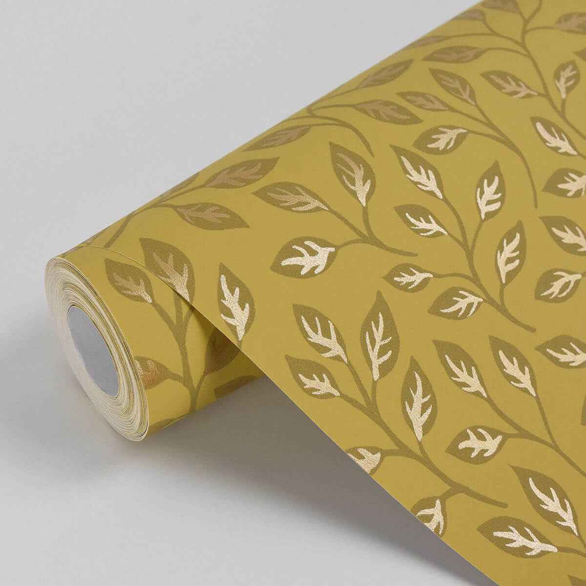 posey-mustard-vines-wallpaper-york-wallcoverings-2948-33017 - York Wallcoverings Wallpaper