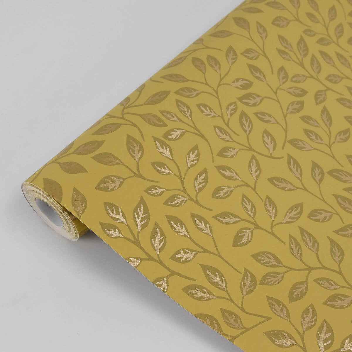 posey-mustard-vines-wallpaper-york-wallcoverings-2948-33017 - York Wallcoverings Wallpaper