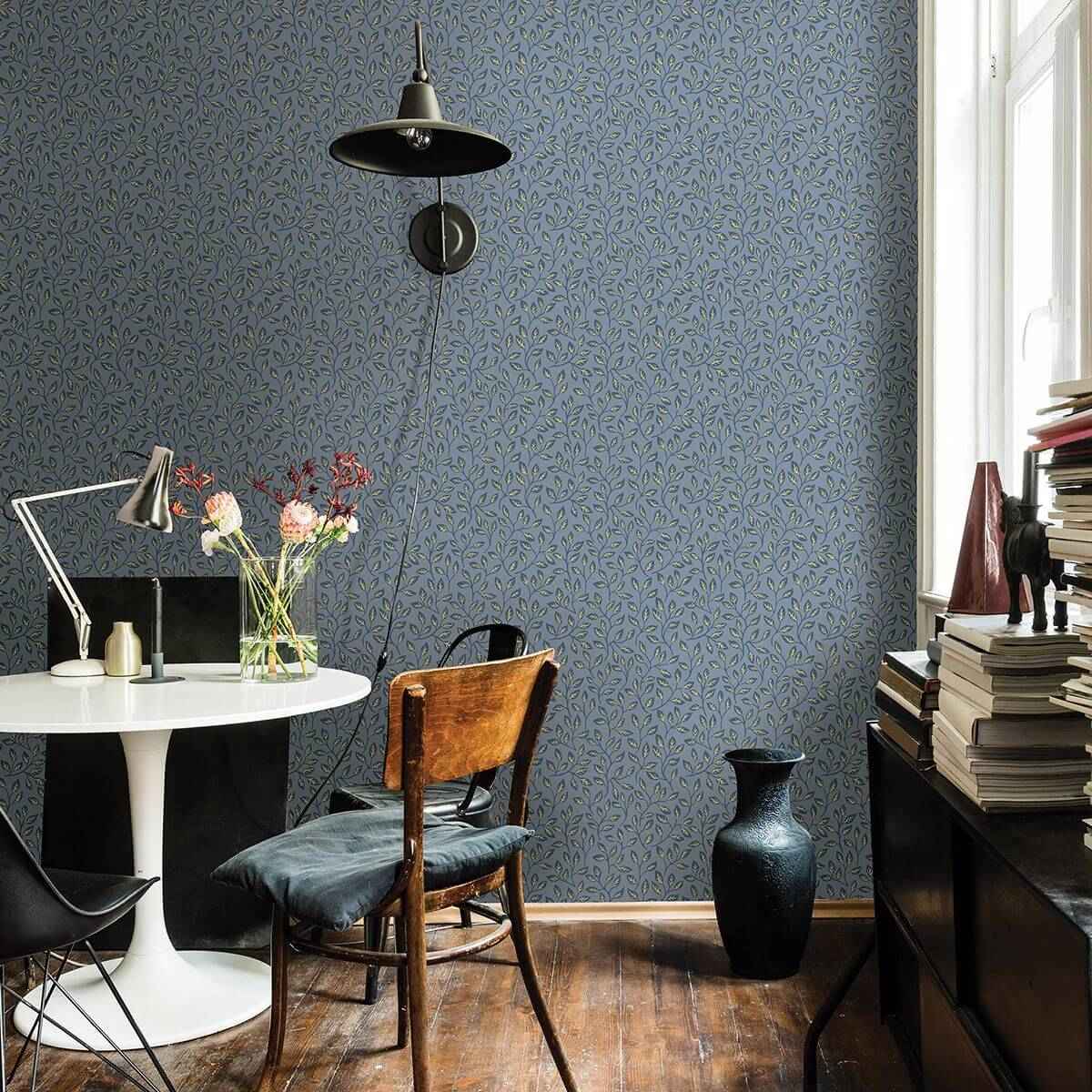 Posey Slate Vines Wallpaper - York Wallcoverings - 2948-33018 - York Wallcoverings Wallpaper