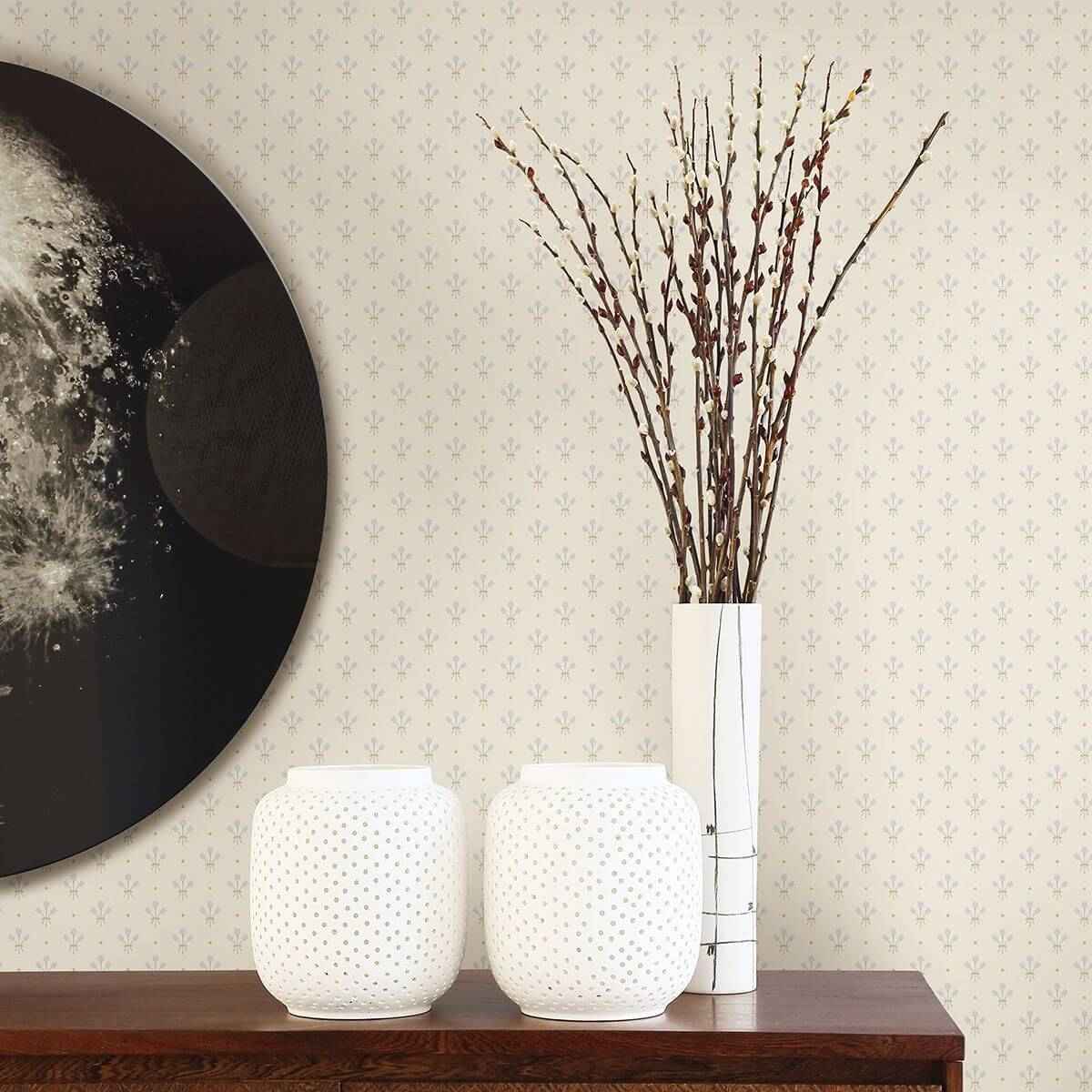 lili-white-miniature-floral-wallpaper-york-wallcoverings-2948-33026 - York Wallcoverings Wallpaper