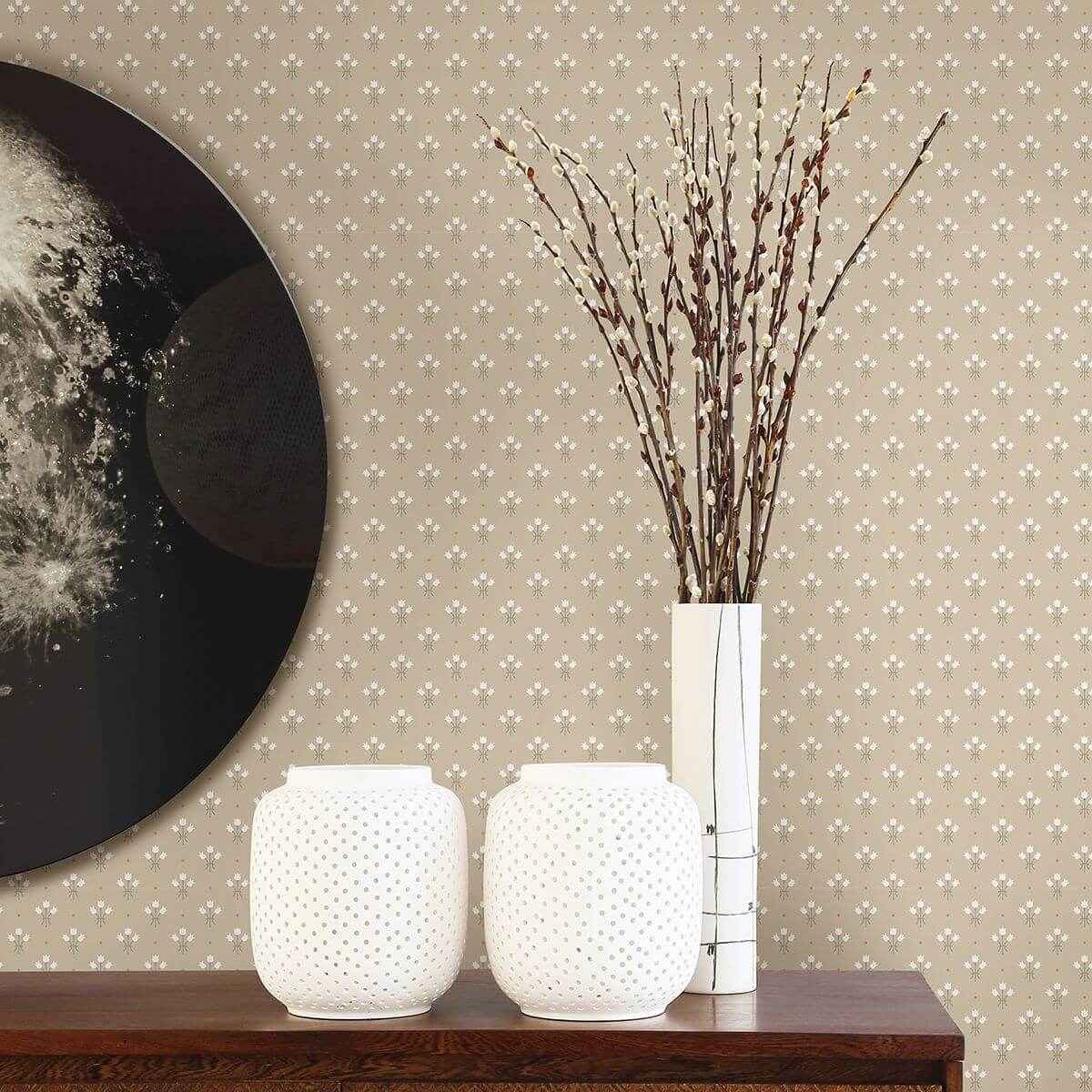 lili-beige-miniature-floral-wallpaper-york-wallcoverings-2948-33027 - York Wallcoverings Wallpaper