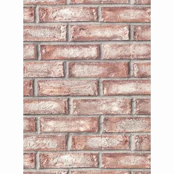 Appleton Maroon Faux Weathered Brick Wallpaper - York Wallcoverings - 2921-50101 - York Wallcoverings Wallpaper