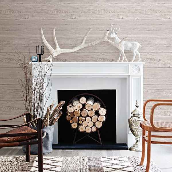 Adair Dove Shiplap Wallpaper - York Wallcoverings - 2904-22323