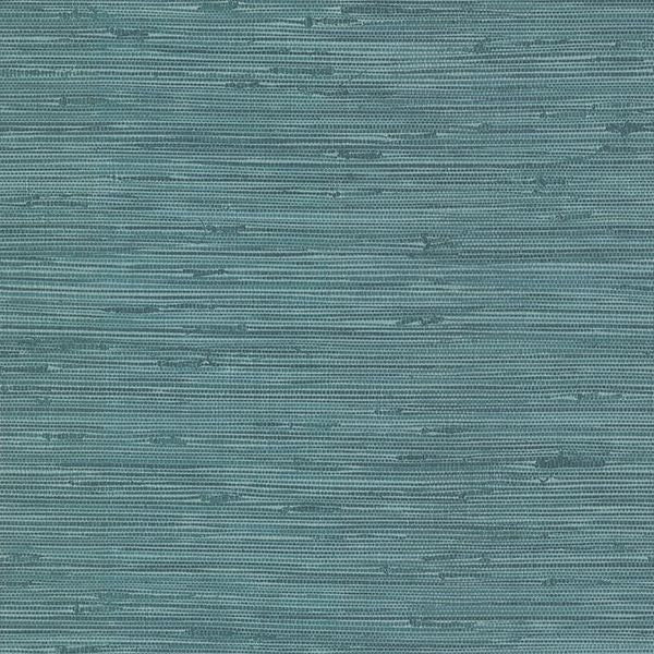 fiber-teal-faux-grasscloth-wallpaper-york-wallcoverings-2904-24415 - York Wallcoverings Wallpaper