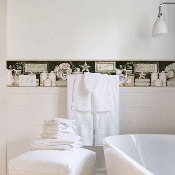 Country Bath Black Rustic Wallpaper - York Wallcoverings - 3119-63102B - York Wallcoverings Wallpaper