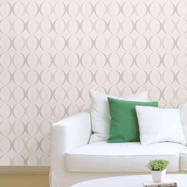 Circulate Light Silver Peel and Stick Wallpaper - York Wallcoverings - NUS1704 - York Wallcoverings Wallpaper