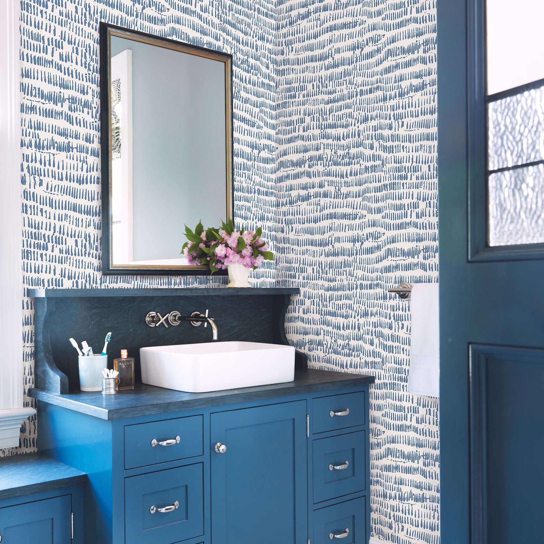 runes-blueberry-brushstrokes-wallpaper-york-wallcoverings-2904-24357 - York Wallpaper Wallpaper