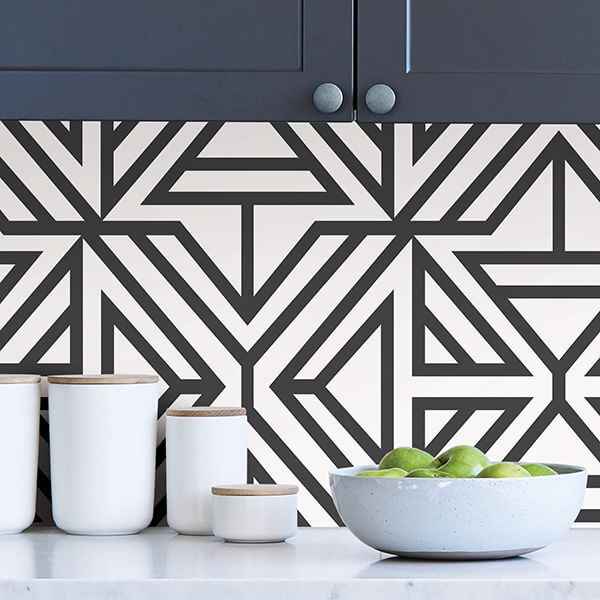 Black Linear Peel and Stick Wallpaper - York Wallcoverings - NUS3499 - York Wallcoverings Wallpaper