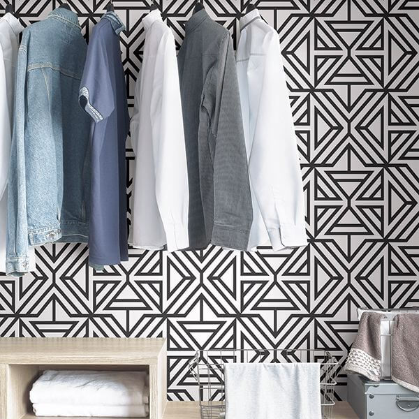 black-linear-peel-and-stick-wallpaper-york-wallcoverings-nus3499 - York Wallcoverings Wallpaper