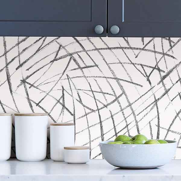 Black Imprint Peel and Stick Wallpaper - York Wallcoverings - NUS3500 - York Wallcoverings Wallpaper