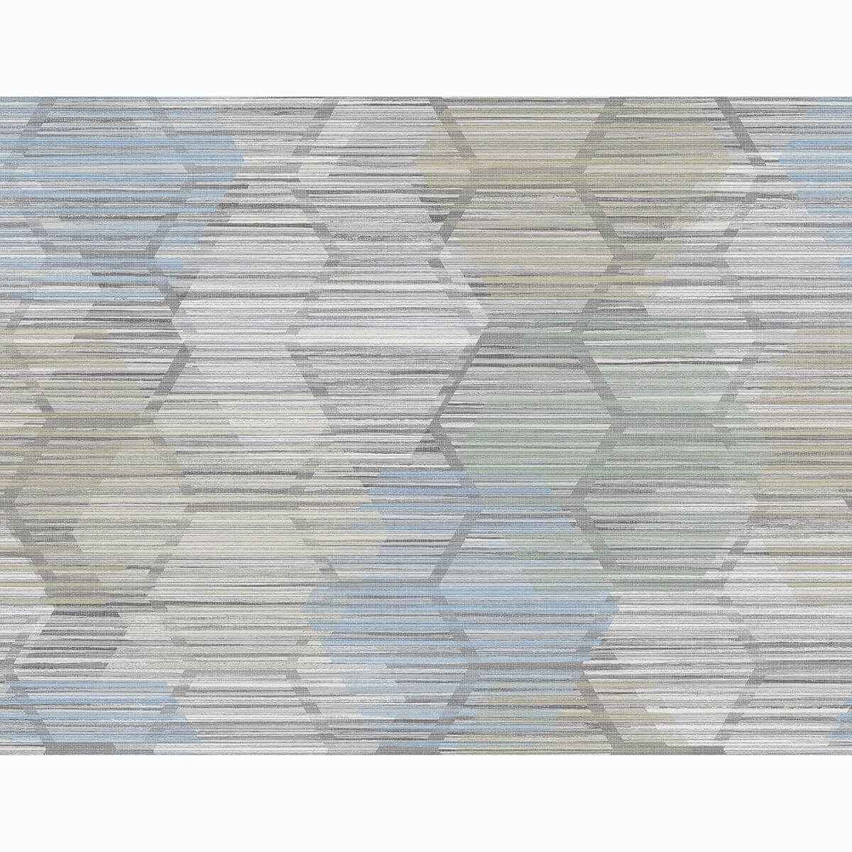 Jabari Light Blue Geometric Faux Grasscloth Wallpaper - York Wallcoverings - 2949-60512 - York Wallcoverings Wallpaper