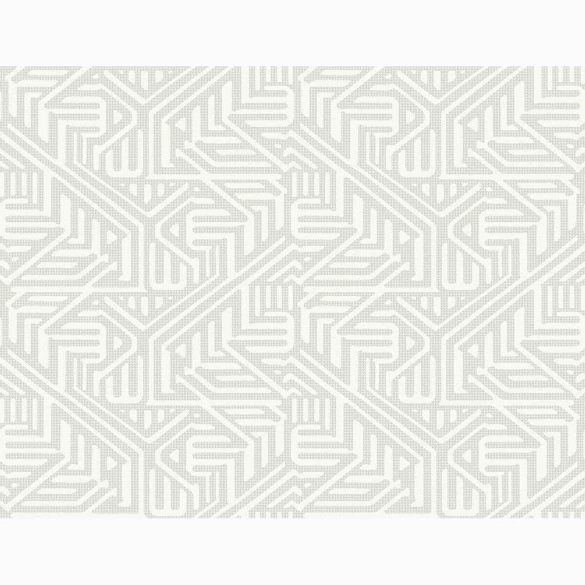 Nambiti Light Grey Geometric Wallpaper - York Wallcoverings - 2949-60618 - York Wallcoverings Wallpaper