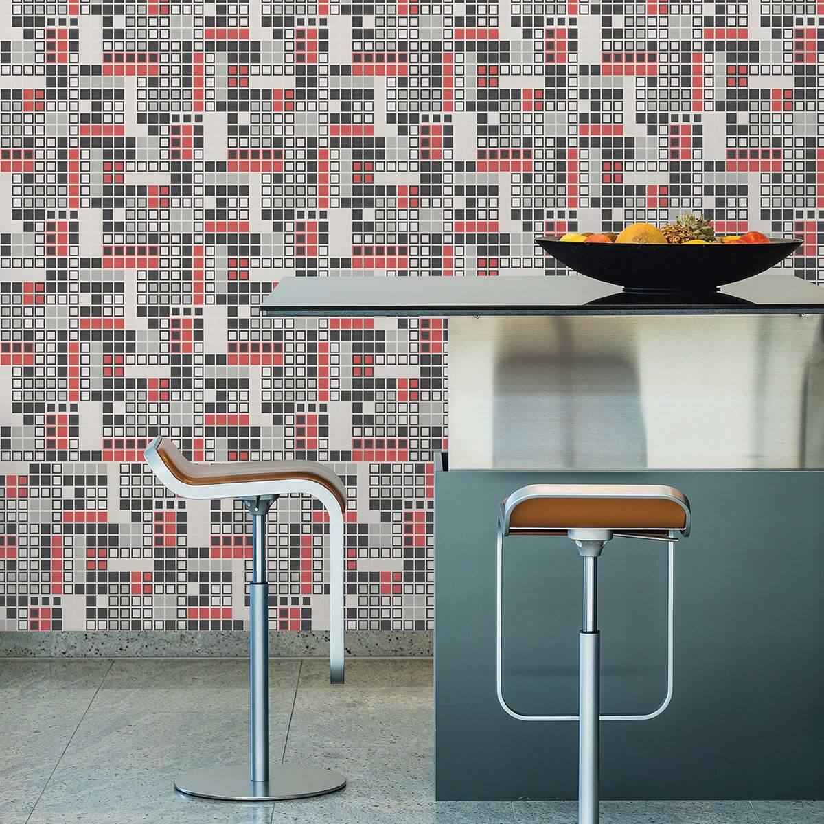 Bantry Red Geometric Wallpaper - York Wallcoverings - 2949-60701 - York Wallcoverings Wallpaper