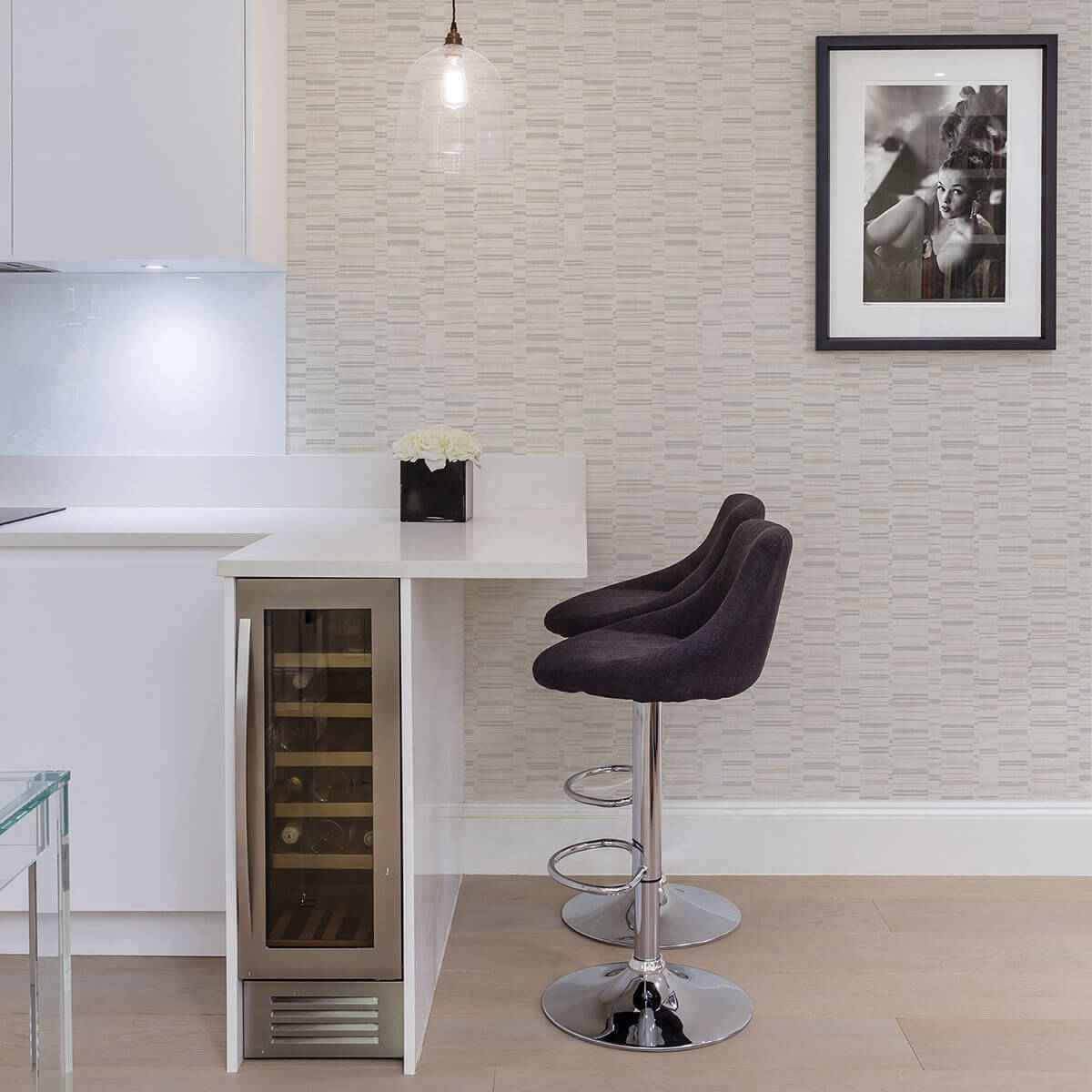 Fresnaye Neutral Linen Stripe Wallpaper - York Wallcoverings - 2949-60807 - York Wallcoverings Wallpaper