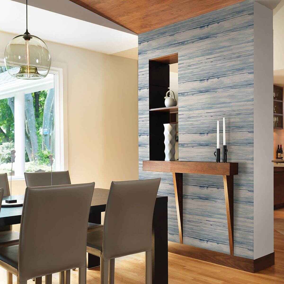 Sandhurst Blue Abstract Stripe Wallpaper - York Wallcoverings - 2949-60912 - York Wallcoverings Wallpaper