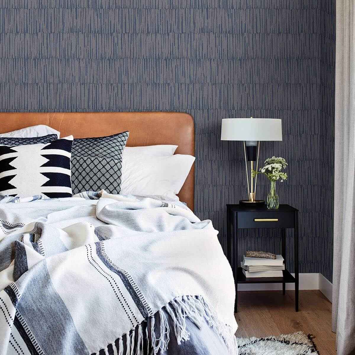 Zandari Navy Distressed Texture Wallpaper - York Wallcoverings - 2949-61002 - York Wallcoverings Wallpaper