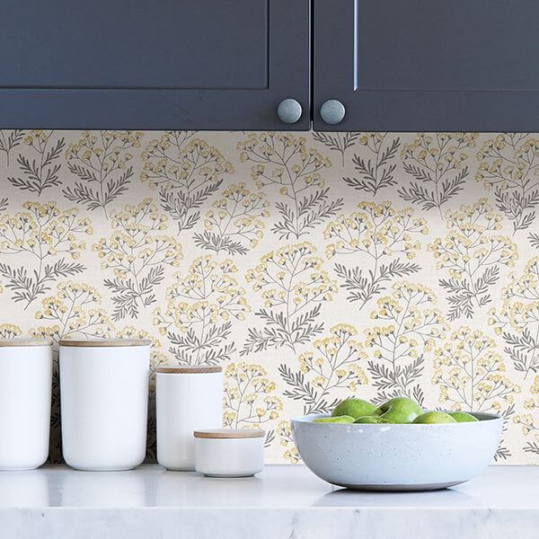 yellow-wethersfield-peel-and-stick-wallpaper-york-wallcoverings-nus3546 - York Wallcoverings Wallpaper