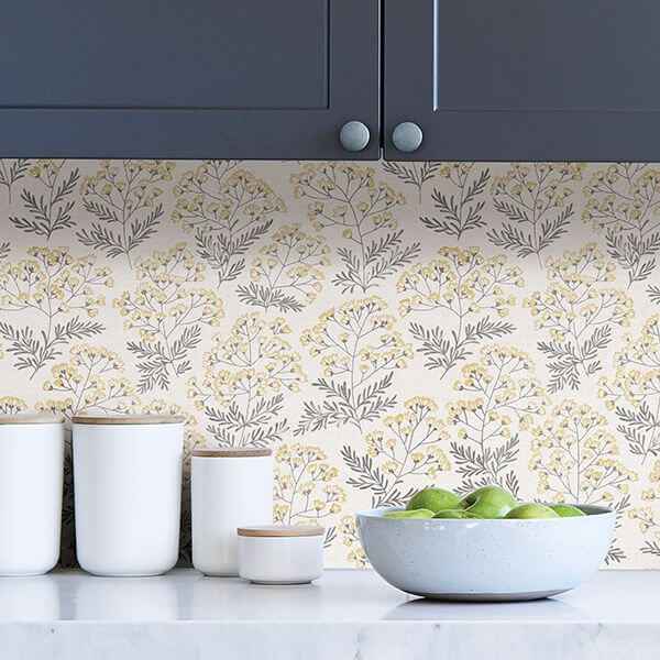 Yellow Wethersfield Peel and Stick Wallpaper - York Wallcoverings - NUS3546 - York Wallcoverings Wallpaper