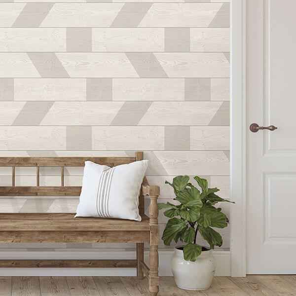 Natural Graphic Shiplap Self Adhesive Wallpaper - York Wallcoverings - SLS3523 - York Wallcoverings Wallpaper