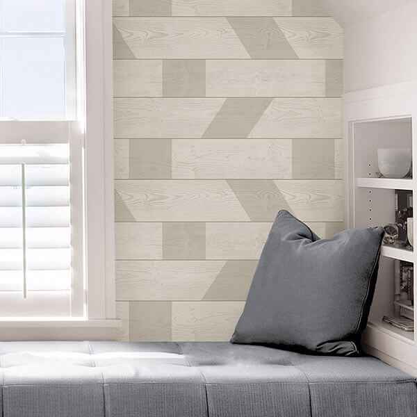 Natural Graphic Shiplap Self Adhesive Wallpaper - York Wallcoverings - SLS3523 - York Wallcoverings Wallpaper