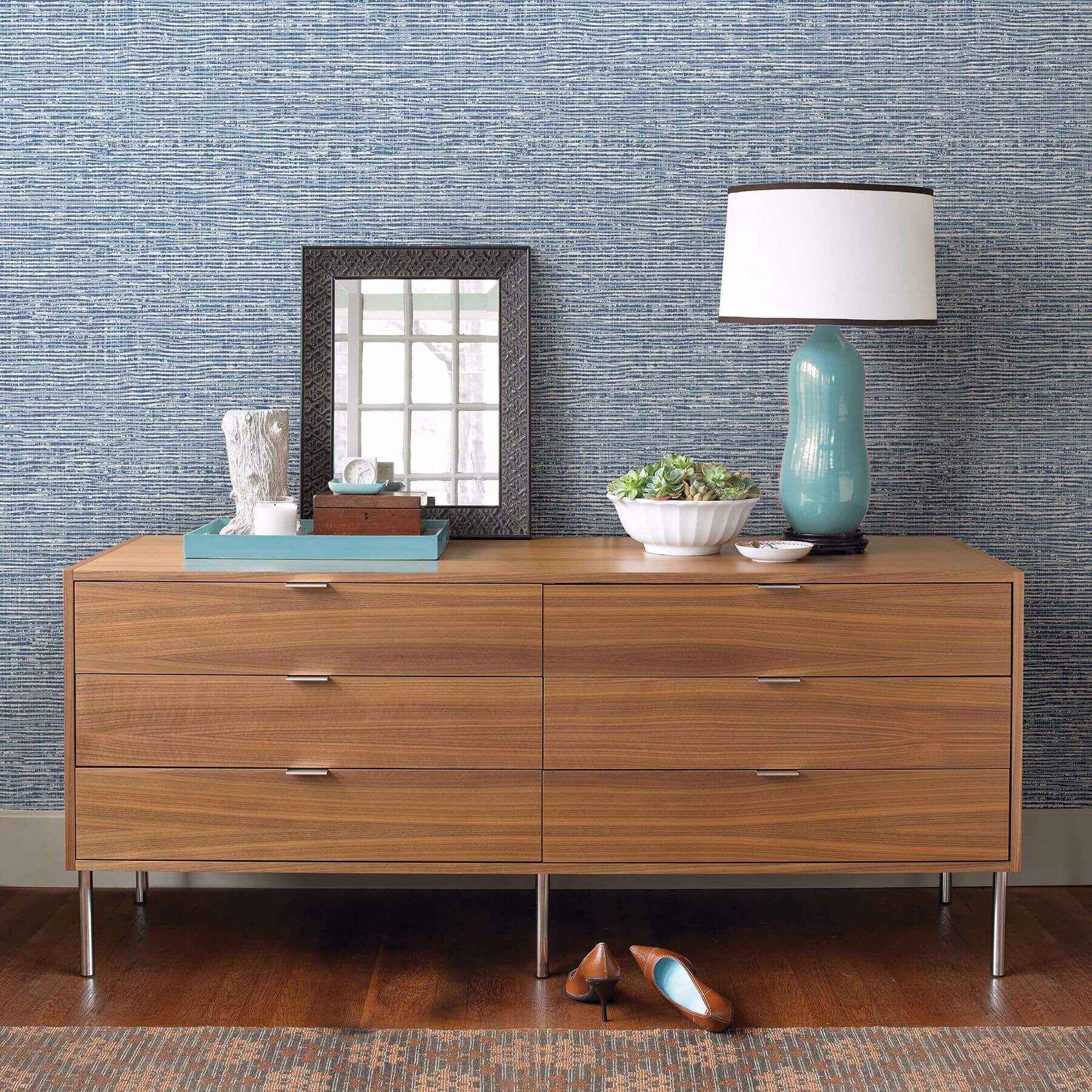 Vivanta Blue Texture Wallpaper - York Wallcoverings - 2949-60402 - York Wallcoverings Wallpaper