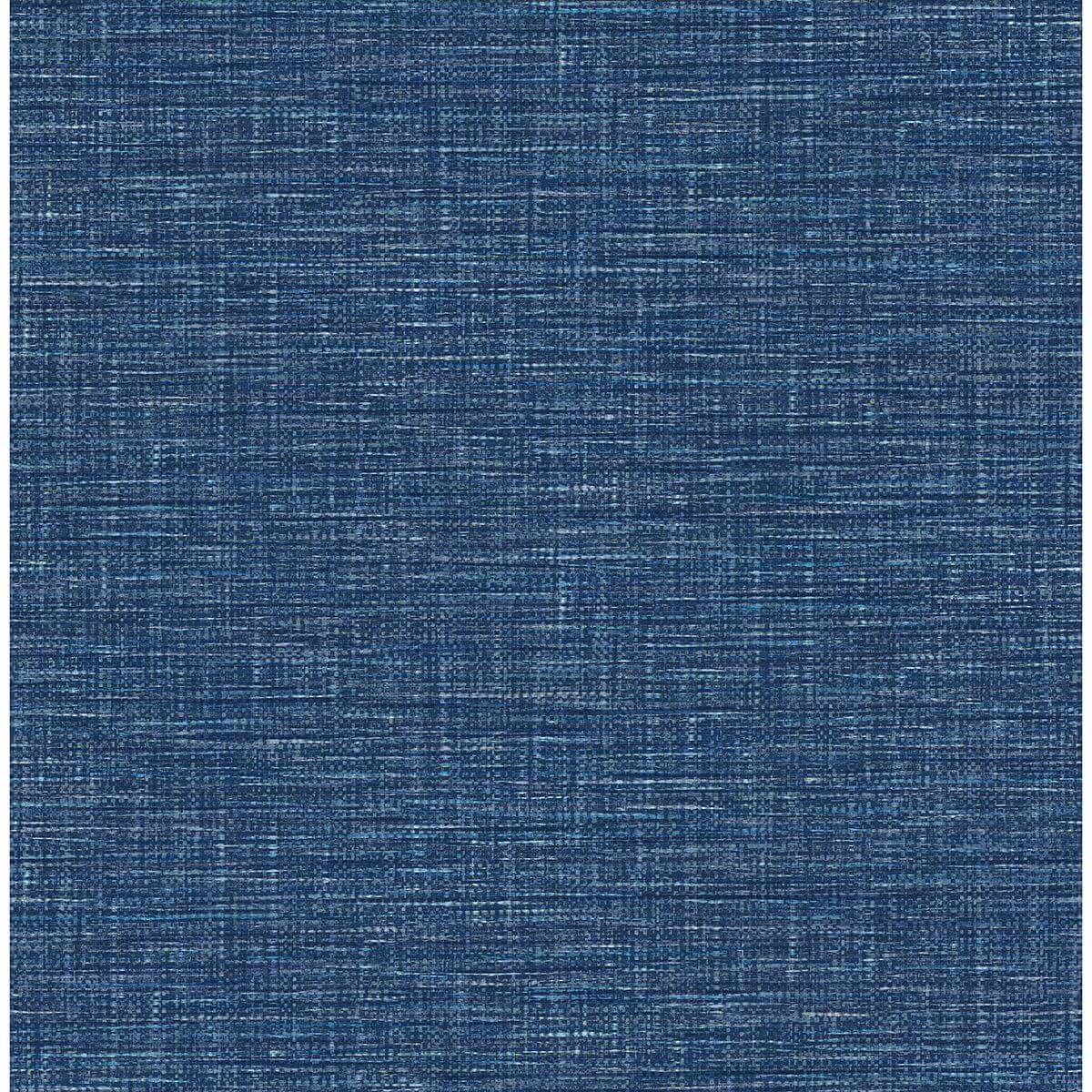 exhale-dark-blue-faux-grasscloth-wallpaper-york-wallcoverings-2903-24120 - York Wallcoverings Wallpaper