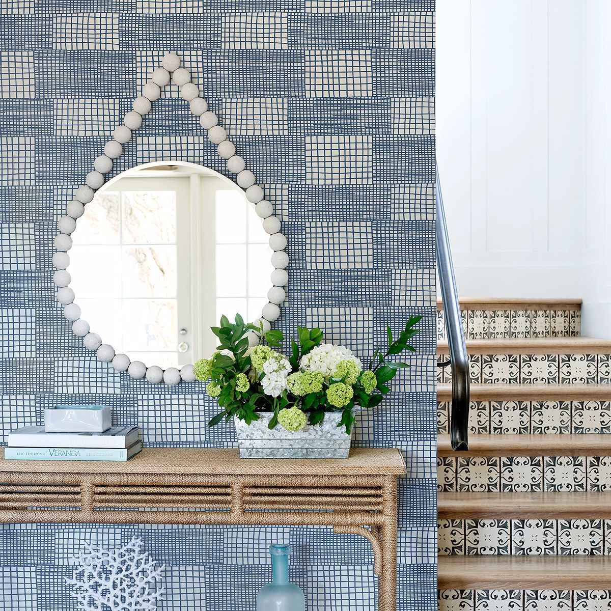 Maxwell Blue Geometric Wallpaper - York Wallcoverings - 2903-25822 - York Wallcoverings Wallpaper
