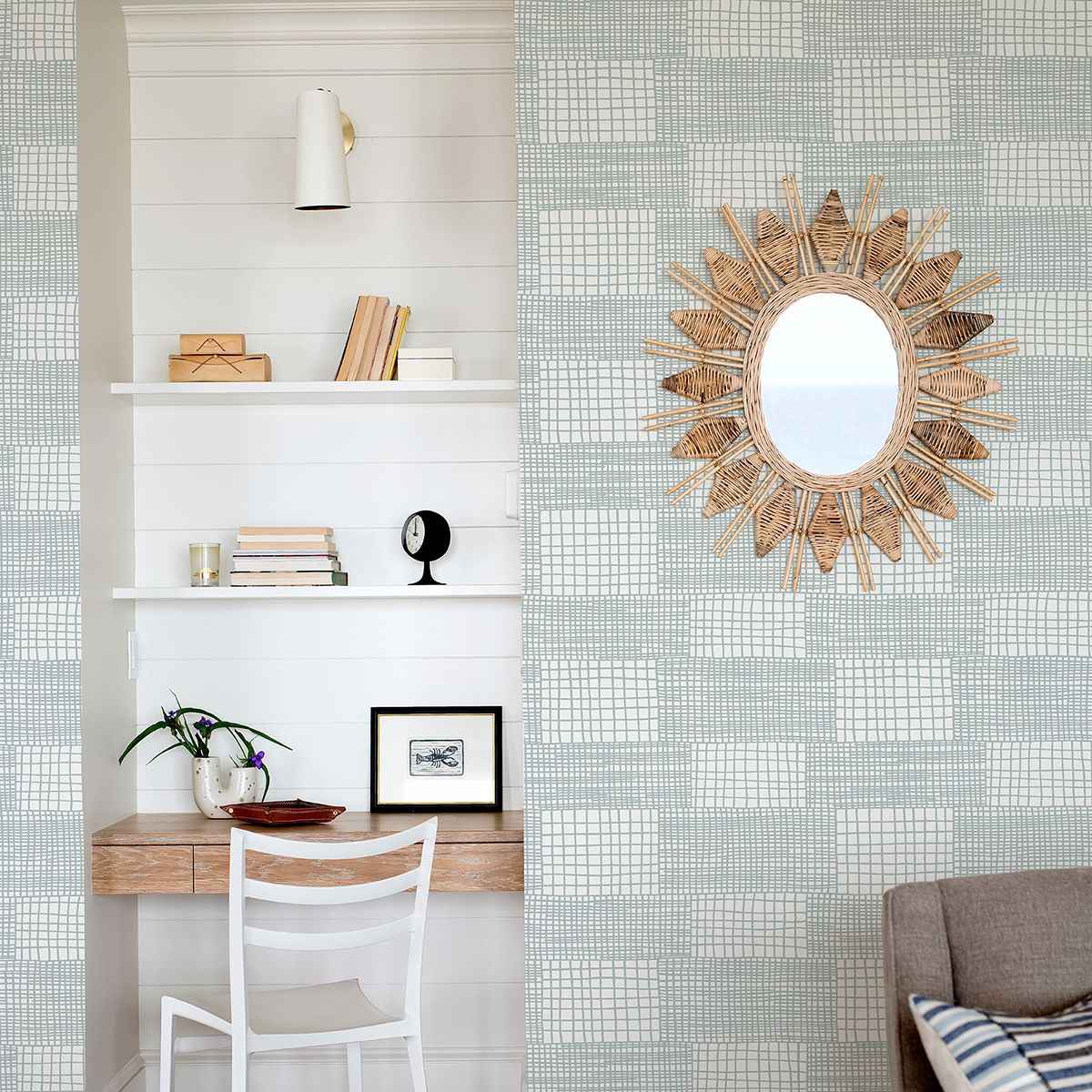 Maxwell Aqua Geometric Wallpaper - York Wallcoverings - 2903-25823 - York Wallcoverings Wallpaper