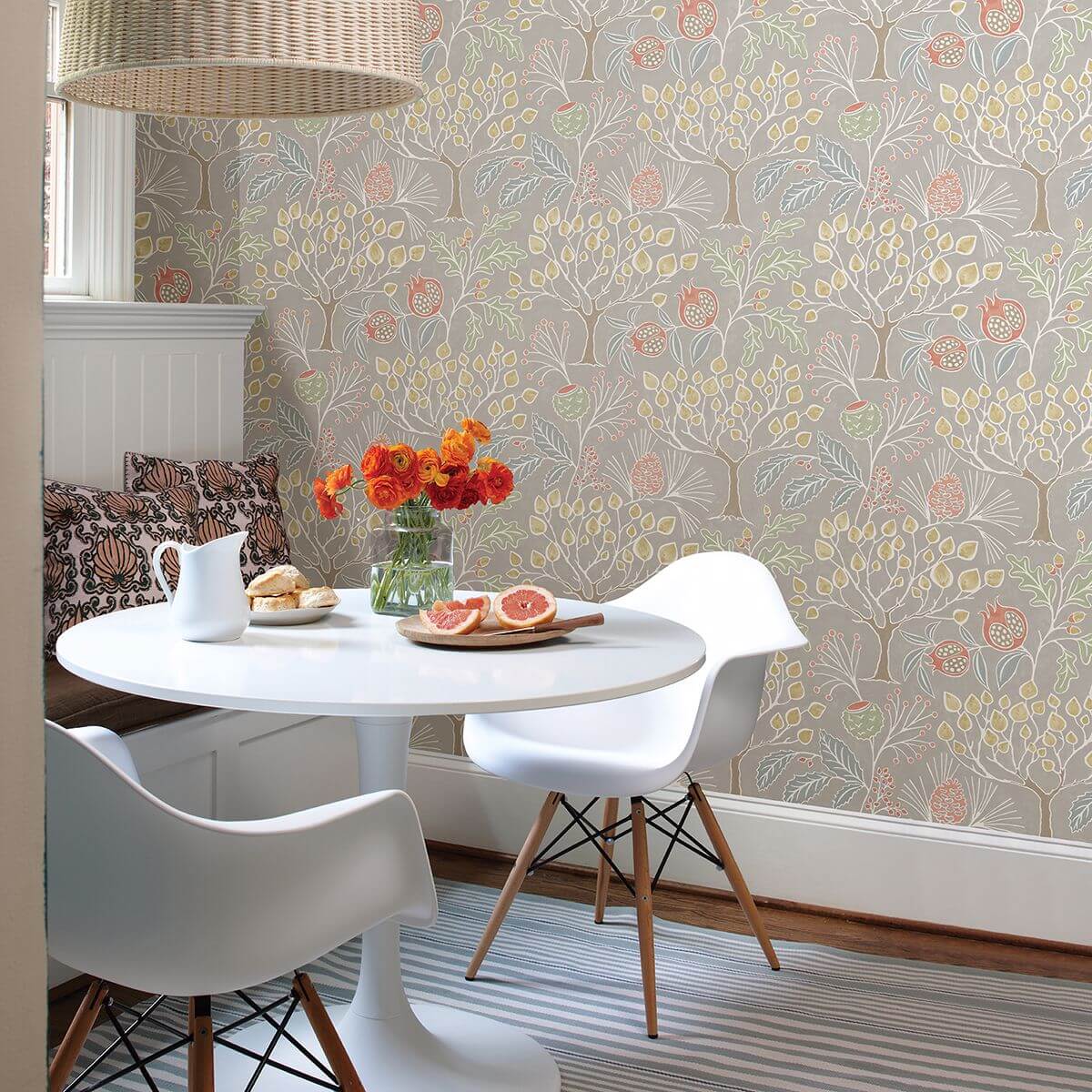 shiloh-light-grey-botanical-wallpaper-york-wallcoverings-2903-25829 - York Wallcoverings Wallpaper