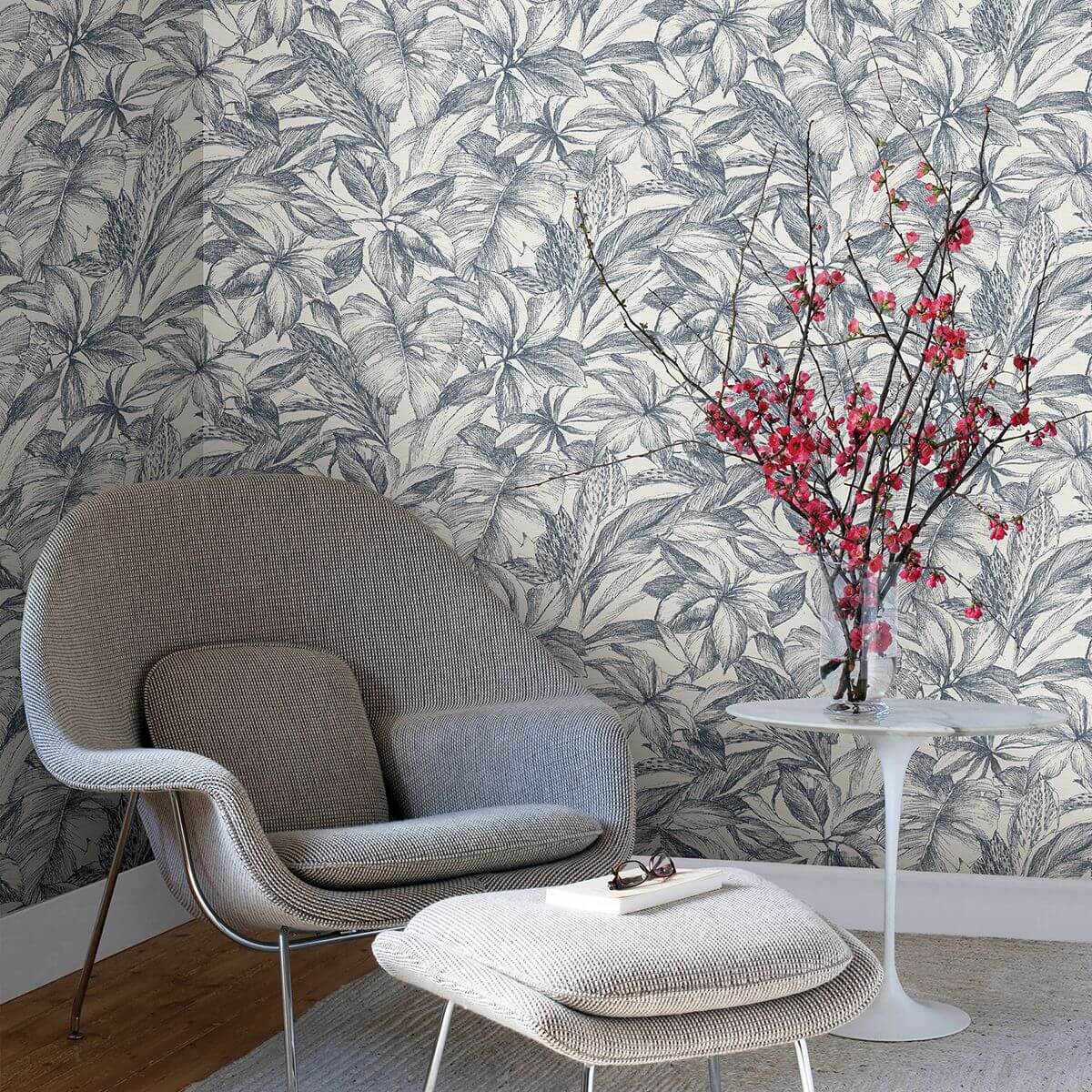 simone-denim-tropical-wallpaper-york-wallcoverings-2910-2741 - York Wallcoverings Wallpaper