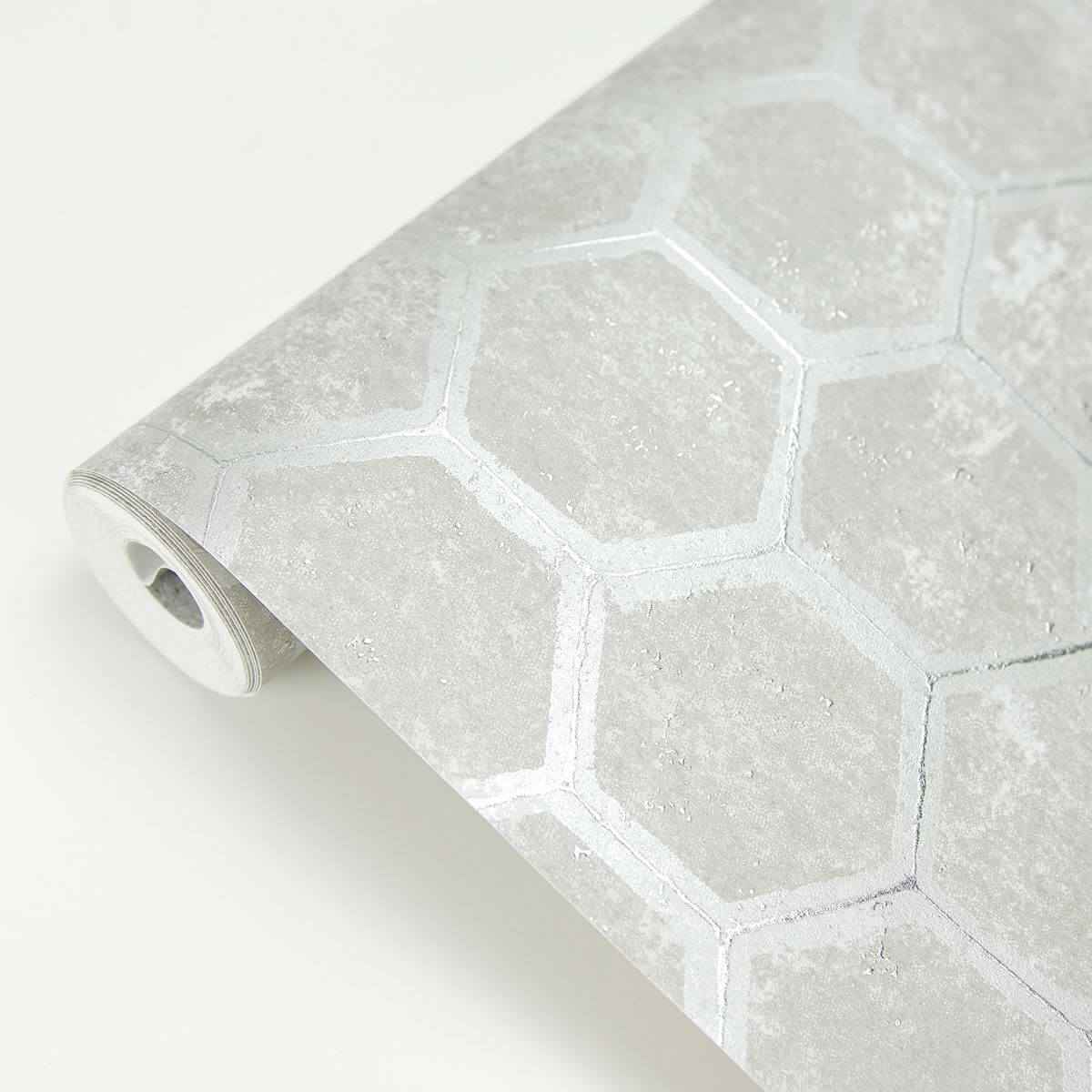 Starling Grey Honeycomb Wallpaper - York Wallcoverings - 2927-00401 - York Wallcoverings Wallpaper