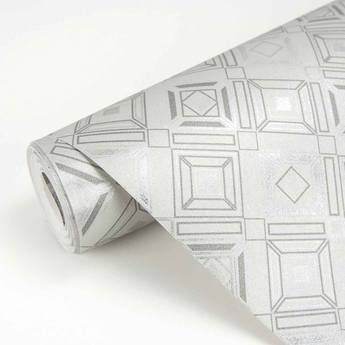 Sonic Light Grey Geometric Wallpaper - York Wallcoverings - 2927-20501 - York Wallcoverings Wallpaper