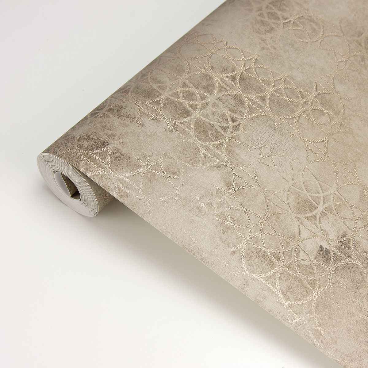 Fornax Brass Geometric Wallpaper - York Wallcoverings - 2927-20601 - York Wallcoverings Wallpaper